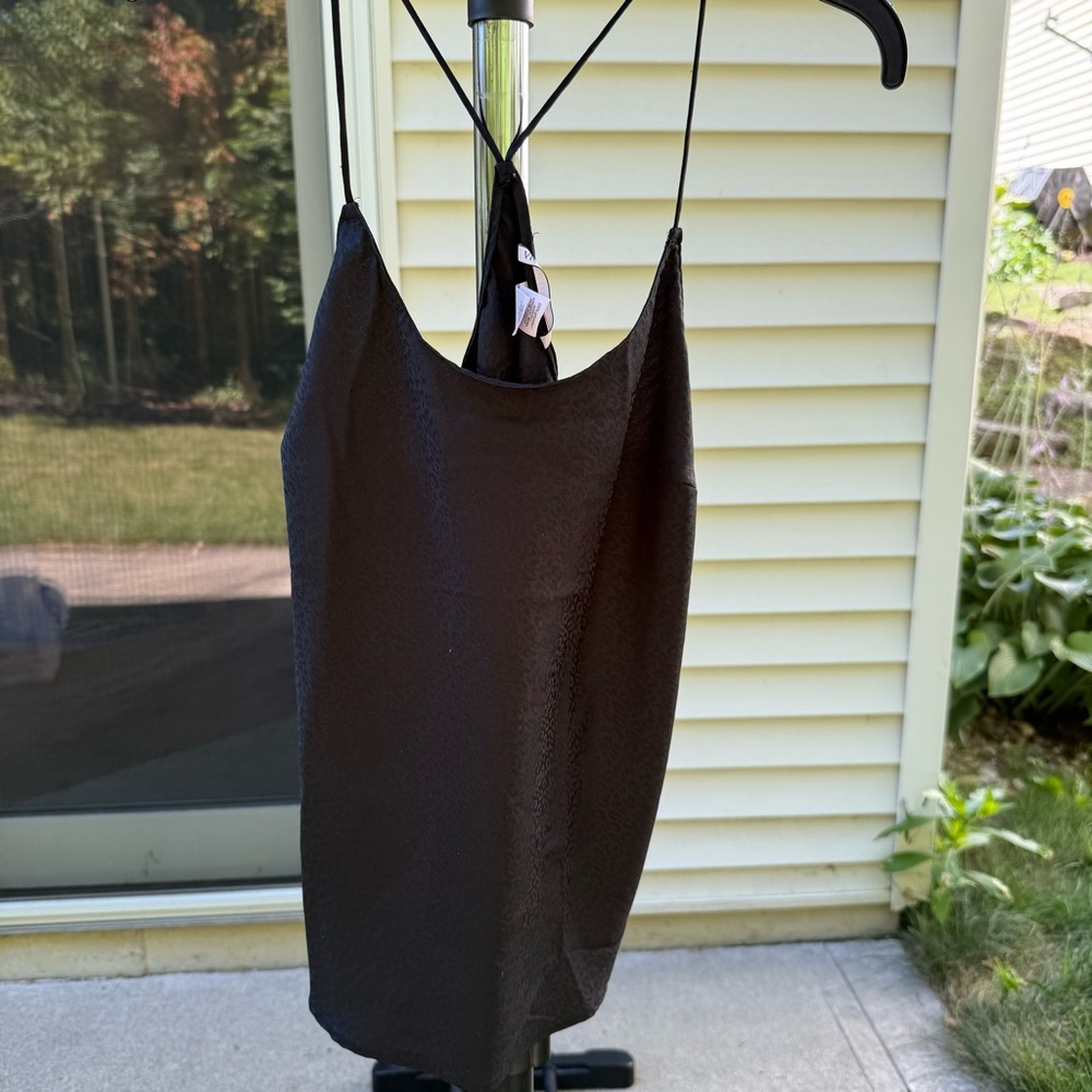 Victoria Secret Black Satin Camisole Small